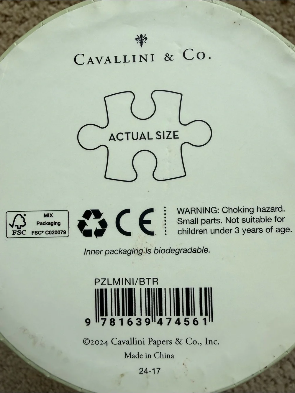 NIB Cavallini & Co. Butterflies Mini Puzzle 240 Pieces Vintage Style